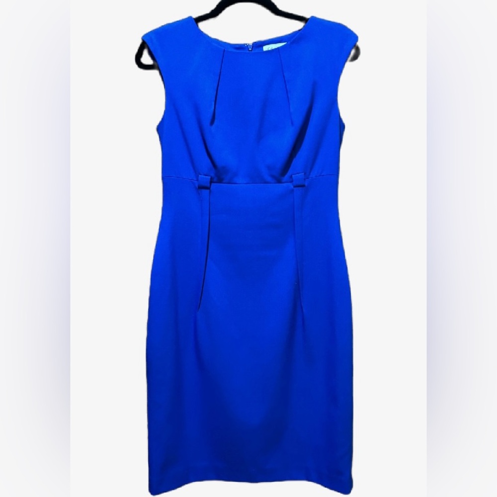 Royal Blue Cap Sleeve Sheath Dress